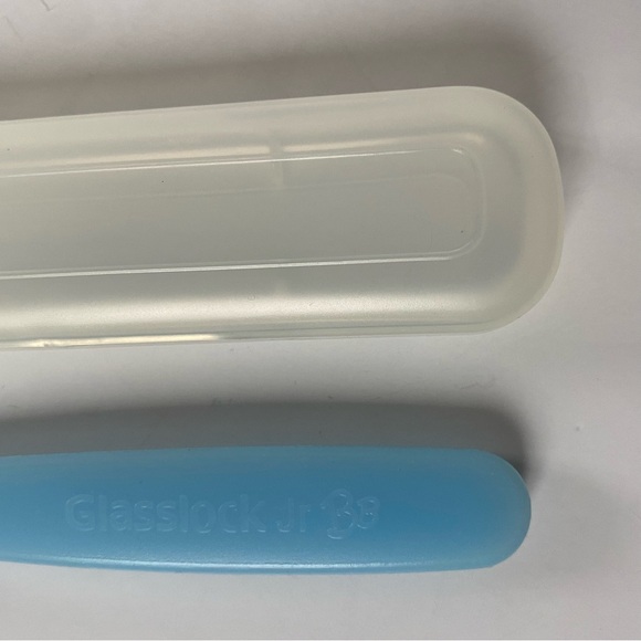 Glasslock Jr. Baby Spoon With Case Soft Safe Blue Silverware - Picture 5 of 14